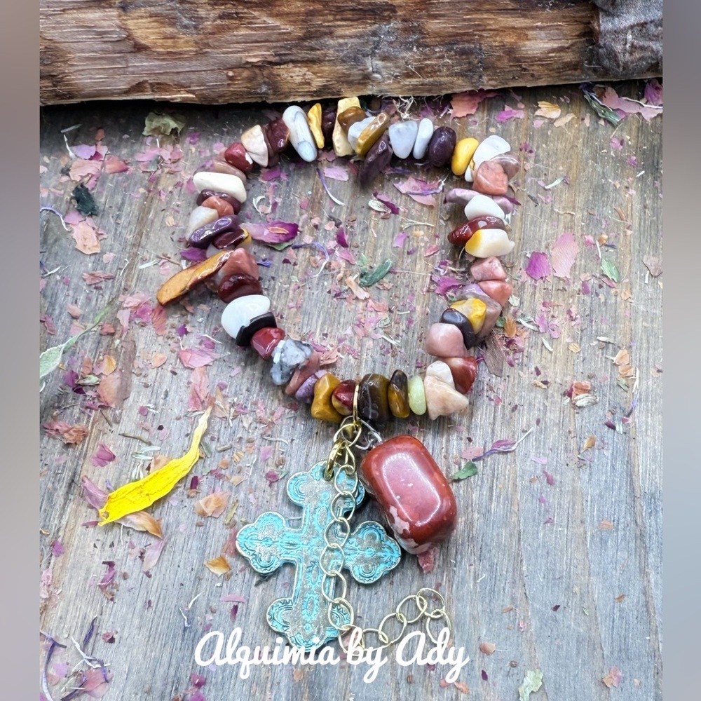 Statement charms Tiger eye and jasper bracelet